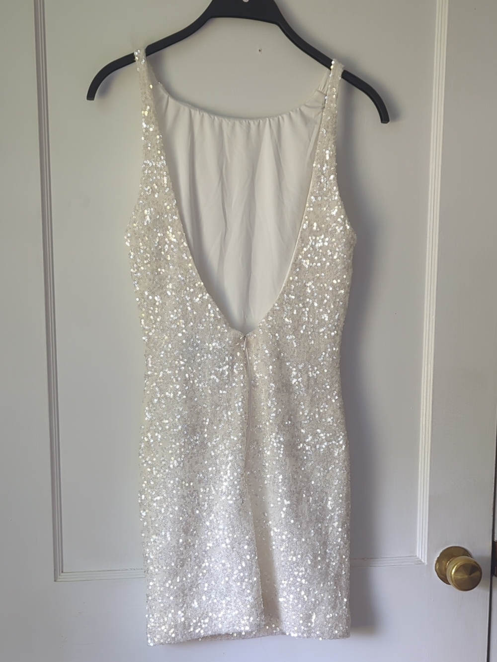 Anthropologie Mare Mare White Sequin Mini Dress NEW NWT Size XS - Picture 8 of 13